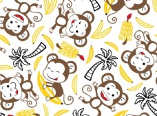 猴子香蕉满印
