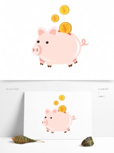 小可爱粉色可爱小猪存钱罐