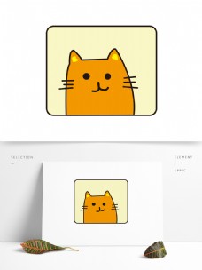 矢量卡通动物猫图案