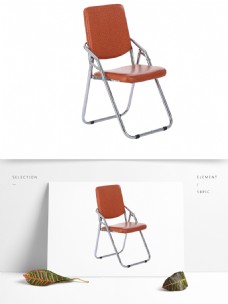 精致手绘褐色椅子装饰元素
