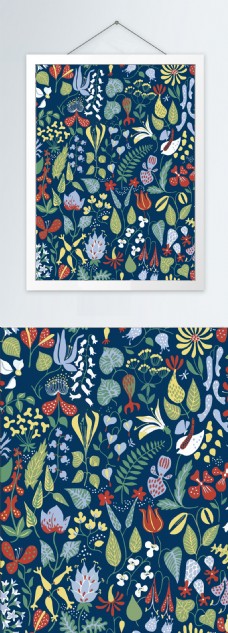 植物花卉彩色装饰画
