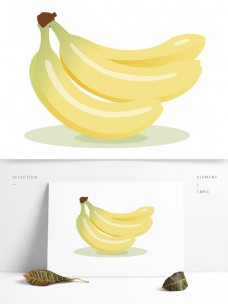 香蕉矢量水果夏天素材
