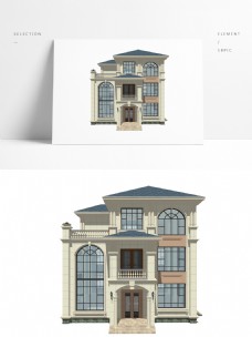 欧式三层别墅模型
