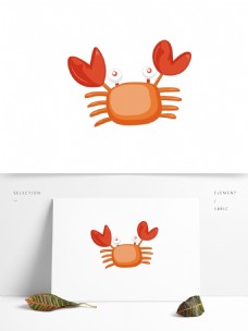 螃蟹矢量卡通元素