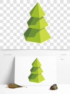浅绿色立体树木图案