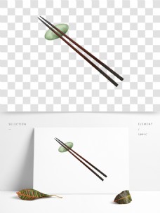 手绘卡通筷子png元素