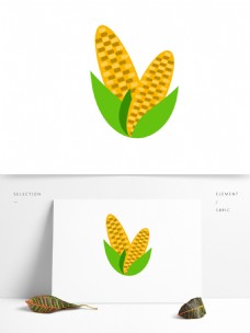 水果蔬菜玉米矢量卡通元素