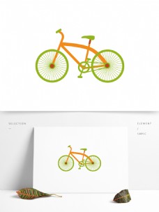 卡通矢量自行车元素
