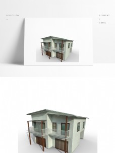 现代别墅场景模型带贴图