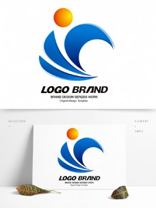 设计字母简约大气蓝色帆船字母C公司标志LOGO