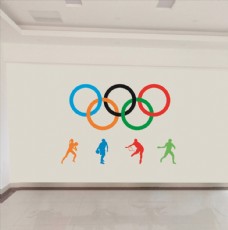 公司文化奥运五环文化墙