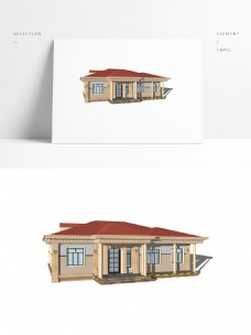单层欧式小别墅模型
