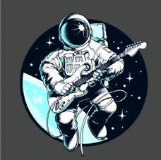 儿童太空人弹吉他