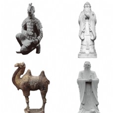 雕塑 兵马俑 孔子 骆驼