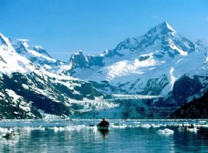 壮观的冰川雪山风景