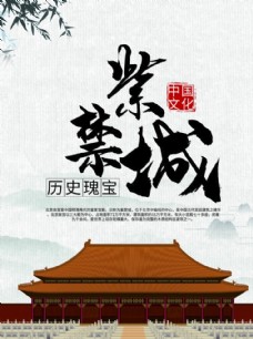 北京故宫紫禁城旅游海报