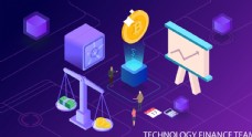 金融科技2.5D插画