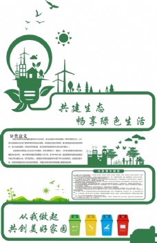 绿色环保绿色低碳环保文化墙