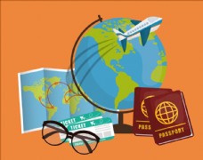 出国旅游海报环游世界